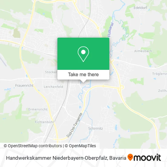 Карта Handwerkskammer Niederbayern-Oberpfalz