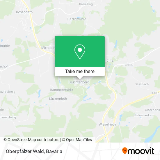 Карта Oberpfälzer Wald