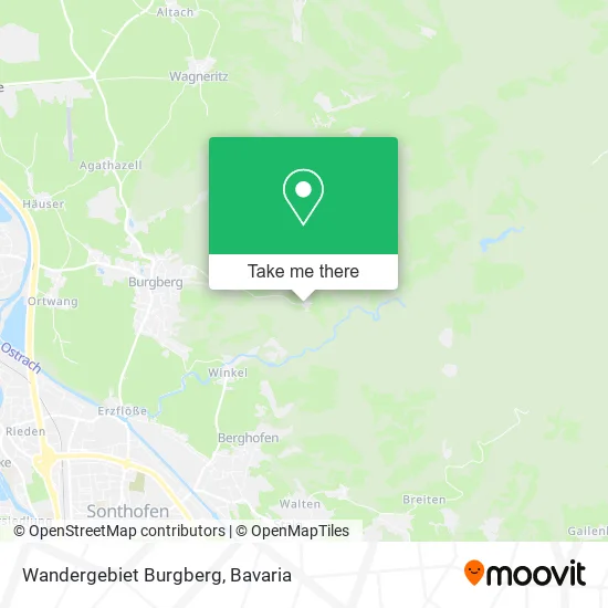 Карта Wandergebiet Burgberg