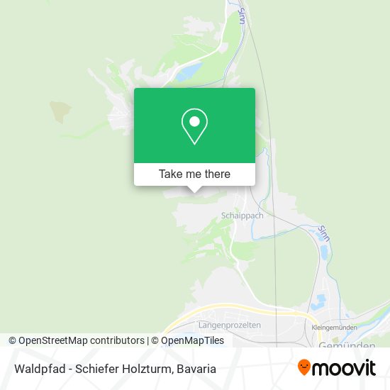Waldpfad - Schiefer Holzturm map