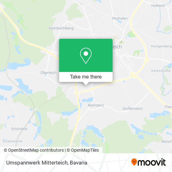 Umspannwerk Mitterteich map