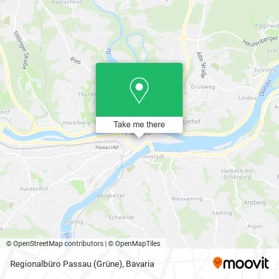 Карта Regionalbüro Passau (Grüne)