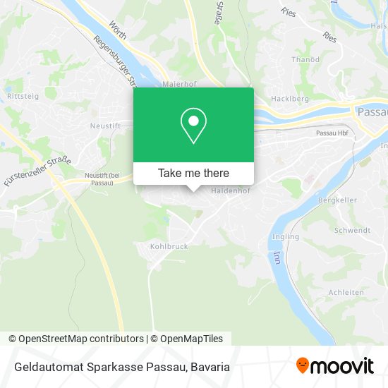 Geldautomat Sparkasse Passau map