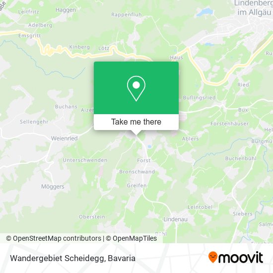 Wandergebiet Scheidegg map