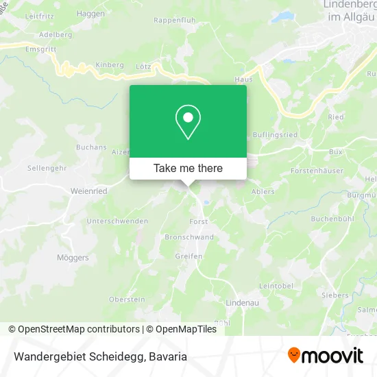 Карта Wandergebiet Scheidegg
