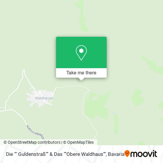 Die "" Guldenstraß"" & Das ""Obere Waldhaus"" map