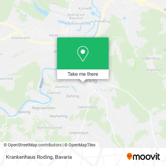 Карта Krankenhaus Roding