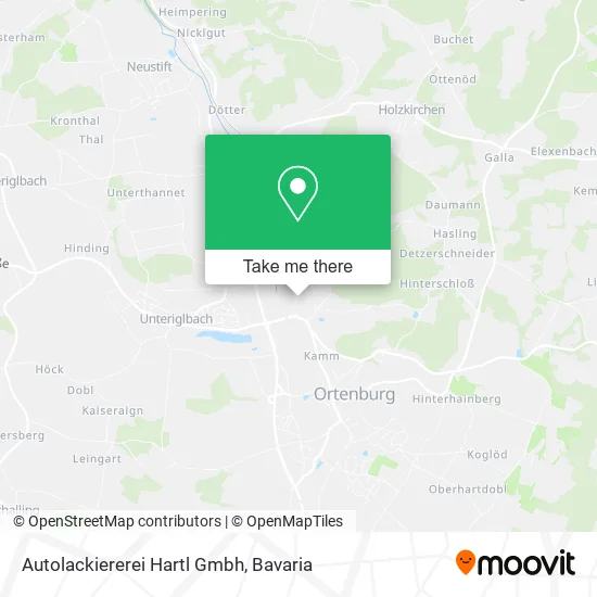 Карта Autolackiererei Hartl Gmbh
