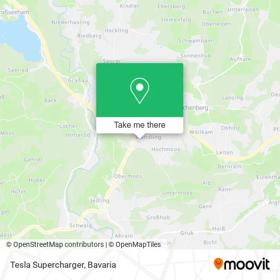 Карта Tesla Supercharger