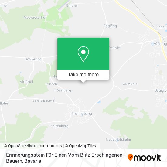 Erinnerungsstein Für Einen Vom Blitz Erschlagenen Bauern map