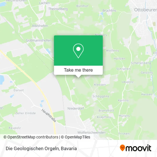 Карта Die Geologischen Orgeln
