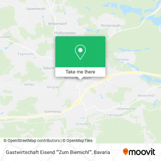 Карта Gastwirtschaft Eisend ""Zum Biemichl""