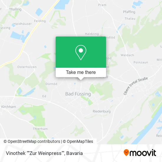 Карта Vinothek ""Zur Weinpress""