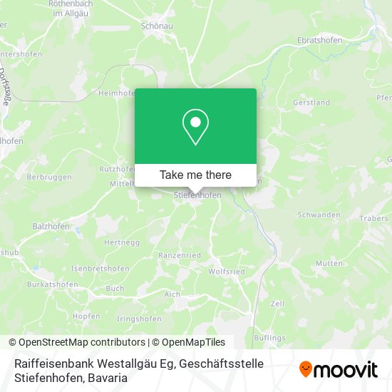 Raiffeisenbank Westallgäu Eg, Geschäftsstelle Stiefenhofen map