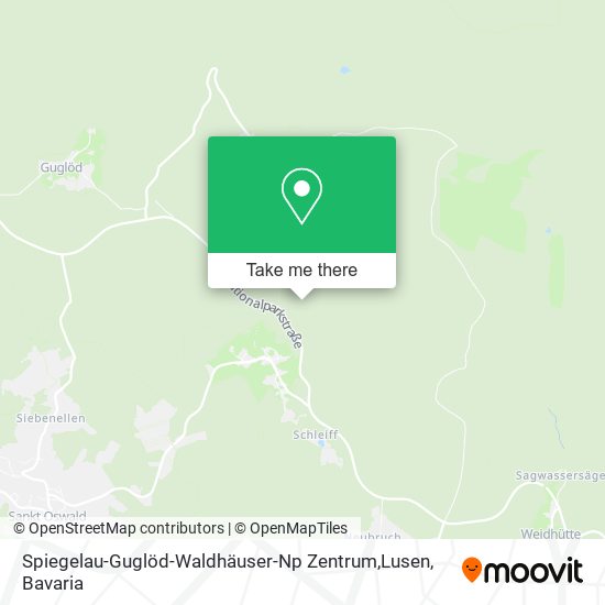Spiegelau-Guglöd-Waldhäuser-Np Zentrum,Lusen map