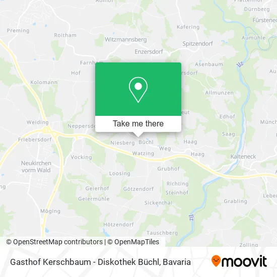 Карта Gasthof Kerschbaum - Diskothek Büchl