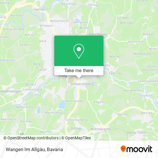 Карта Wangen Im Allgäu