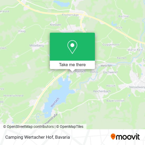 Camping Wertacher Hof map