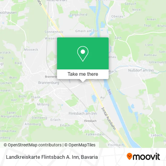 Карта Landkreiskarte Flintsbach A. Inn