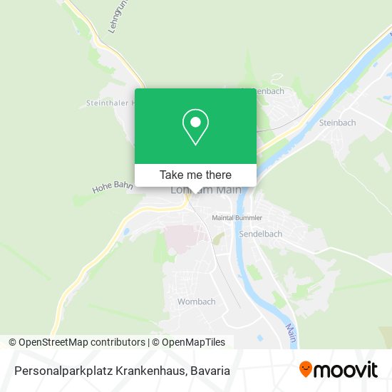 Personalparkplatz Krankenhaus map