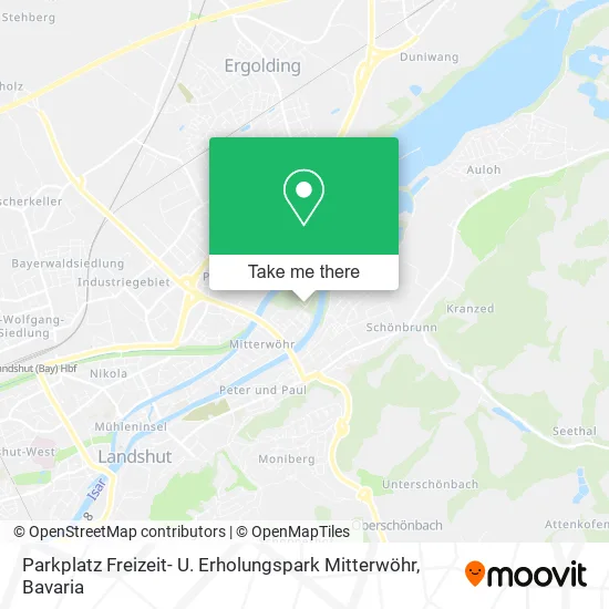 Карта Parkplatz Freizeit- U. Erholungspark Mitterwöhr