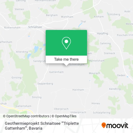 Geothermieprojekt Schnaitsee ""Triplette Gattenham"" map