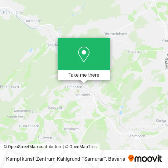 Карта Kampfkunst-Zentrum Kahlgrund ""Samurai""