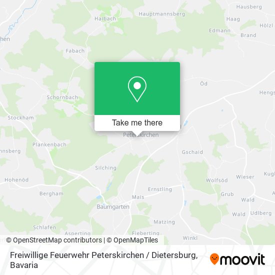 Карта Freiwillige Feuerwehr Peterskirchen / Dietersburg