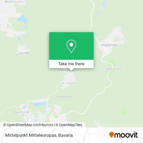 Mittelpunkt Mitteleuropas map