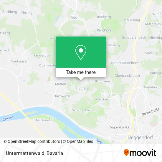 Карта Untermettenwald