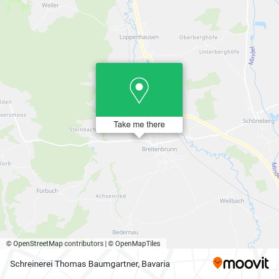 Schreinerei Thomas Baumgartner map