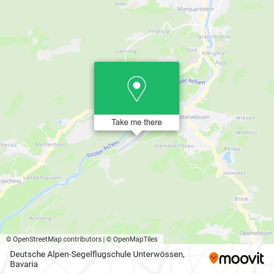 Карта Deutsche Alpen-Segelflugschule Unterwössen