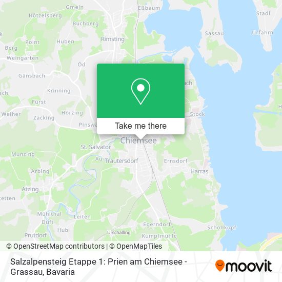 Salzalpensteig Etappe 1: Prien am Chiemsee - Grassau map