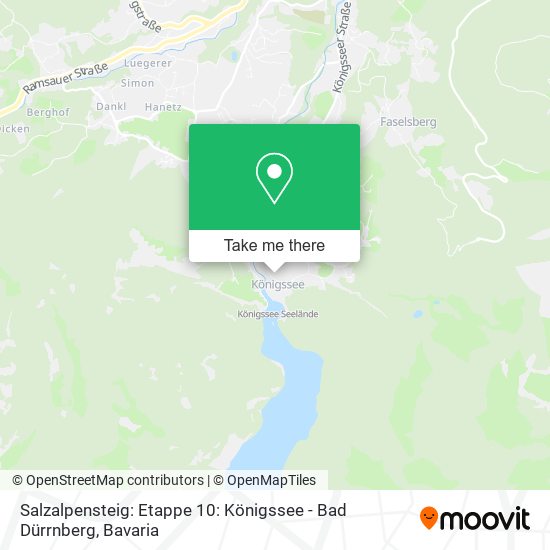 Salzalpensteig: Etappe 10: Königssee - Bad Dürrnberg map