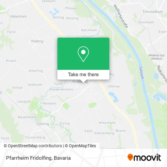 Карта Pfarrheim Fridolfing