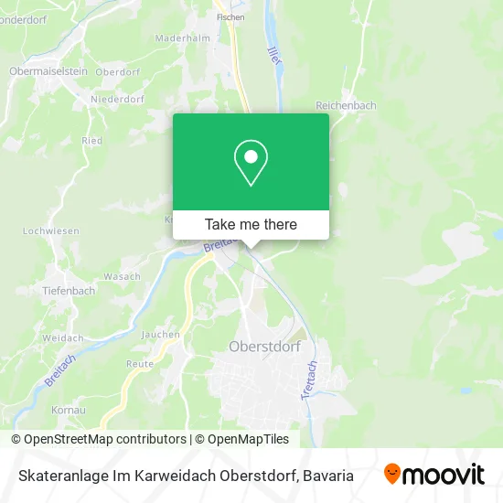 Карта Skateranlage Im Karweidach Oberstdorf