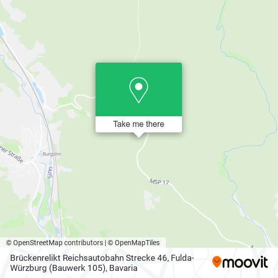 Brückenrelikt Reichsautobahn Strecke 46, Fulda-Würzburg (Bauwerk 105) map