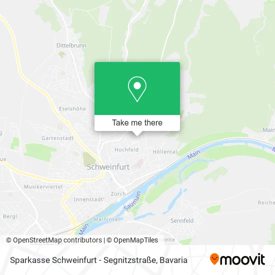 Карта Sparkasse Schweinfurt - Segnitzstraße