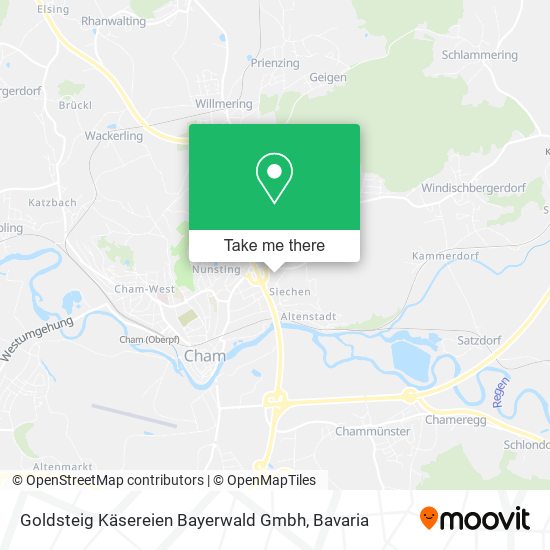 Карта Goldsteig Käsereien Bayerwald Gmbh