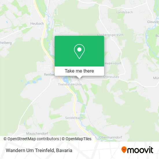 Карта Wandern Um Treinfeld