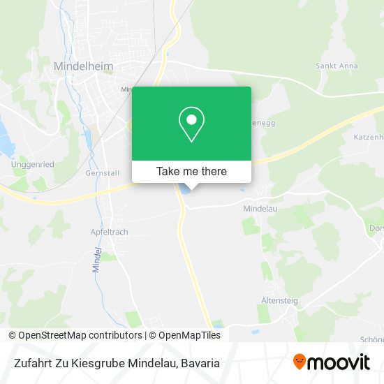 Zufahrt Zu Kiesgrube Mindelau map