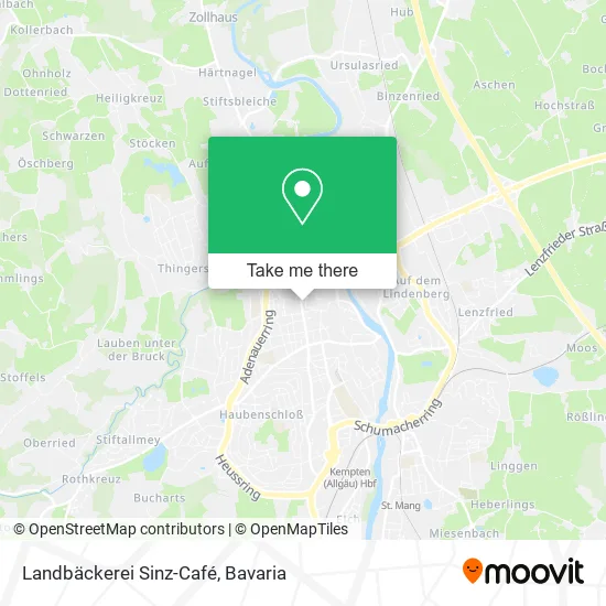 Карта Landbäckerei Sinz-Café