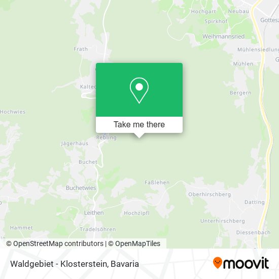 Waldgebiet - Klosterstein map