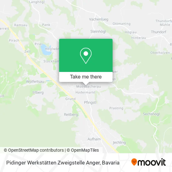 Карта Pidinger Werkstätten Zweigstelle Anger