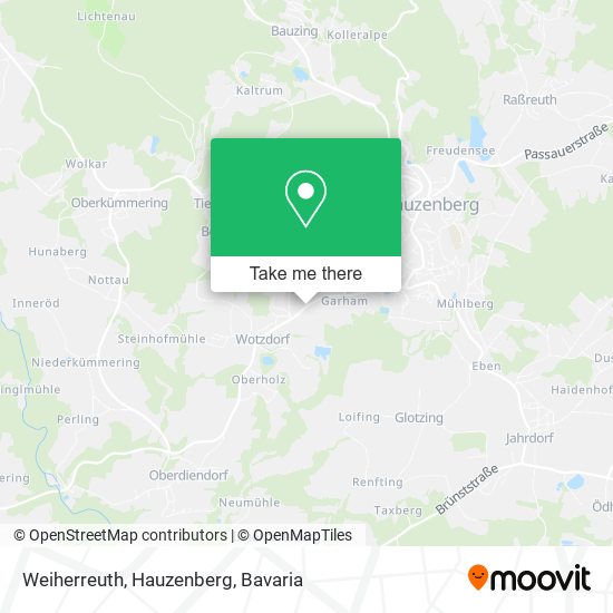 Weiherreuth, Hauzenberg map