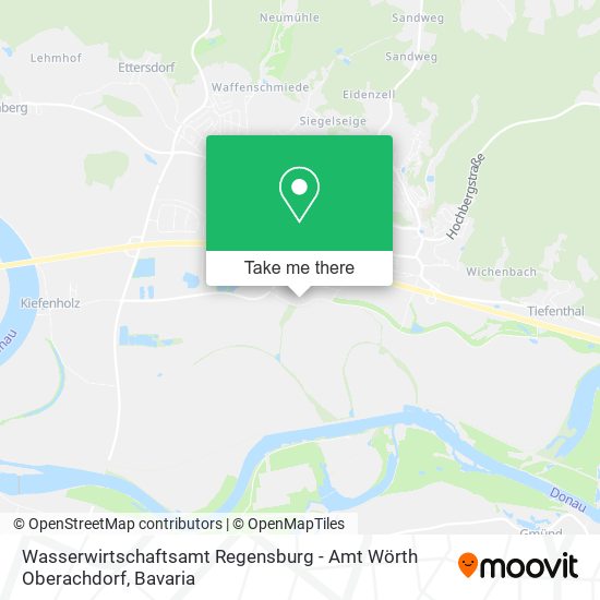 Wasserwirtschaftsamt Regensburg - Amt Wörth Oberachdorf map