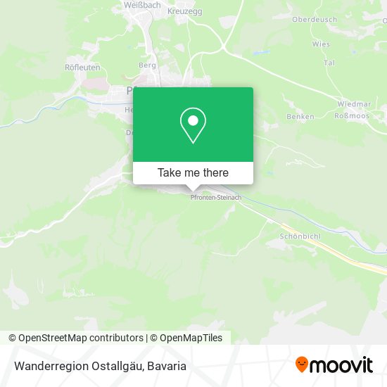 Wanderregion Ostallgäu map