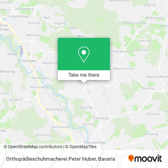 Orthopädieschuhmacherei Peter Huber map