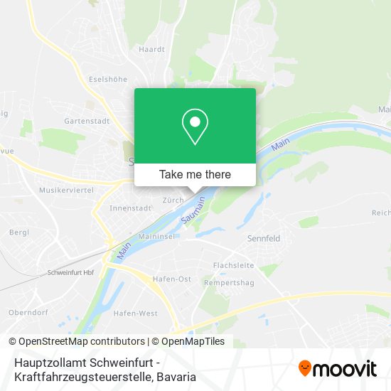 Hauptzollamt Schweinfurt - Kraftfahrzeugsteuerstelle map