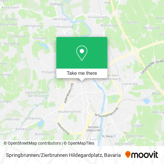 Карта Springbrunnen / Zierbrunnen Hildegardplatz